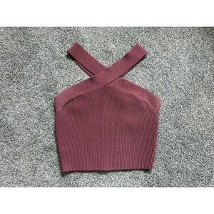 Aritzia Babaton Sculpt Knit Criss Cross Cropped Tank